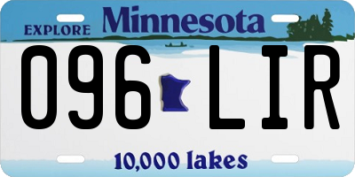 MN license plate 096LIR