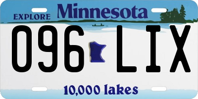 MN license plate 096LIX