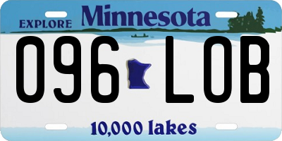 MN license plate 096LOB