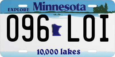 MN license plate 096LOI