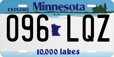 MN license plate 096LQZ