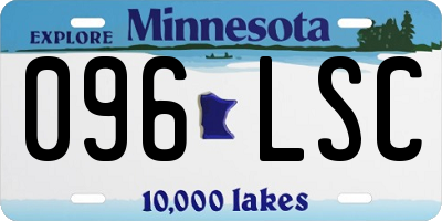 MN license plate 096LSC