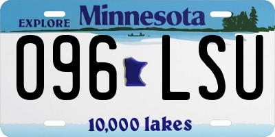 MN license plate 096LSU