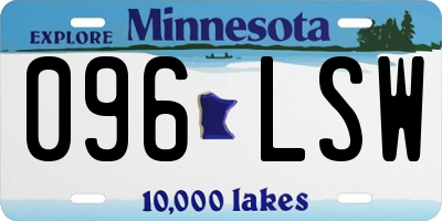 MN license plate 096LSW