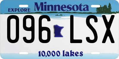 MN license plate 096LSX