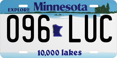 MN license plate 096LUC