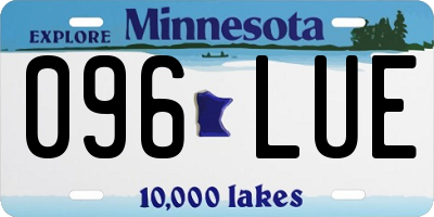 MN license plate 096LUE