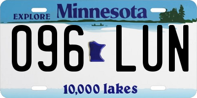 MN license plate 096LUN
