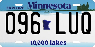 MN license plate 096LUQ