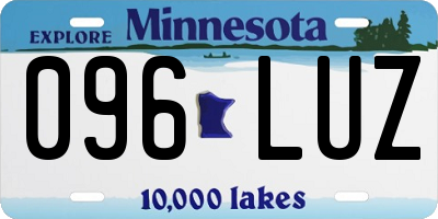 MN license plate 096LUZ