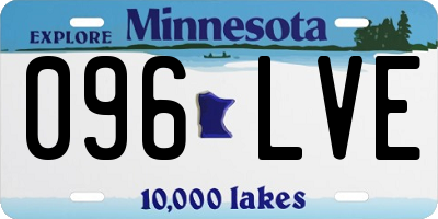MN license plate 096LVE