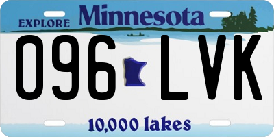 MN license plate 096LVK