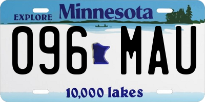 MN license plate 096MAU