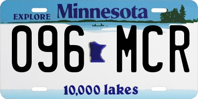 MN license plate 096MCR