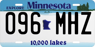 MN license plate 096MHZ