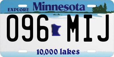 MN license plate 096MIJ