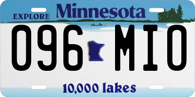 MN license plate 096MIO