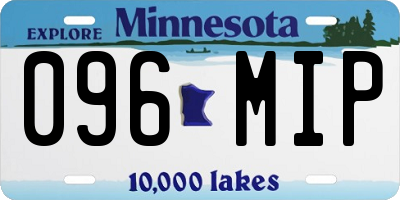 MN license plate 096MIP