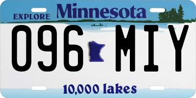 MN license plate 096MIY