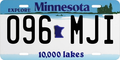 MN license plate 096MJI