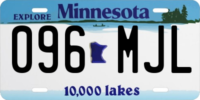 MN license plate 096MJL