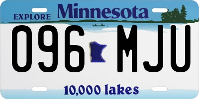 MN license plate 096MJU
