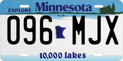 MN license plate 096MJX