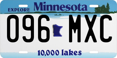 MN license plate 096MXC