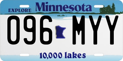 MN license plate 096MYY