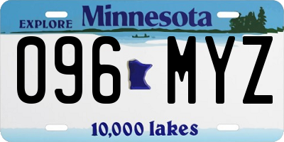 MN license plate 096MYZ