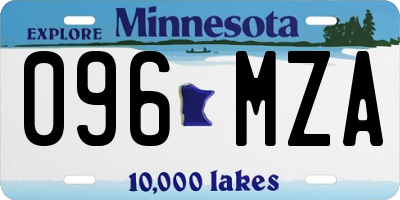 MN license plate 096MZA