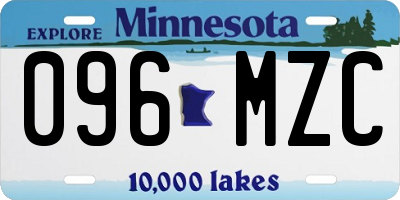 MN license plate 096MZC