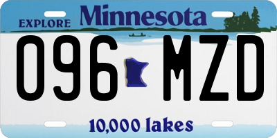 MN license plate 096MZD