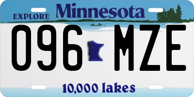 MN license plate 096MZE