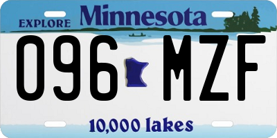 MN license plate 096MZF