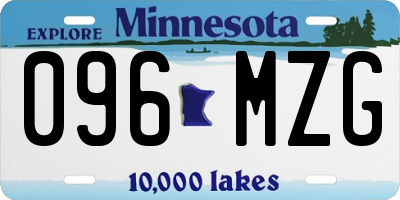 MN license plate 096MZG