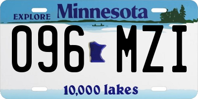 MN license plate 096MZI