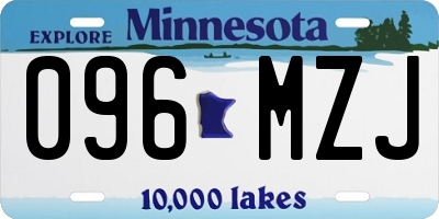 MN license plate 096MZJ