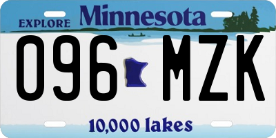 MN license plate 096MZK