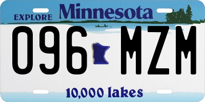 MN license plate 096MZM