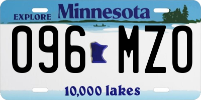 MN license plate 096MZO
