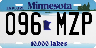 MN license plate 096MZP