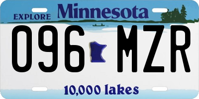 MN license plate 096MZR