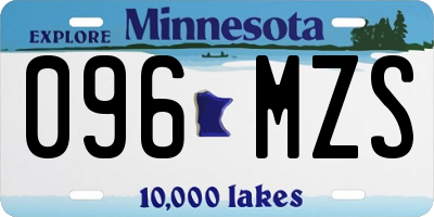 MN license plate 096MZS