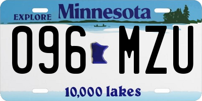 MN license plate 096MZU