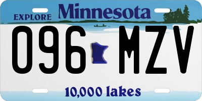 MN license plate 096MZV