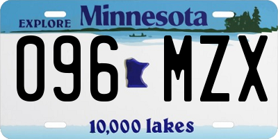 MN license plate 096MZX