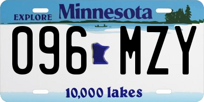 MN license plate 096MZY