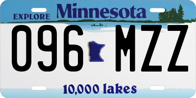 MN license plate 096MZZ