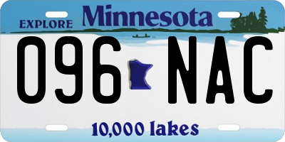 MN license plate 096NAC